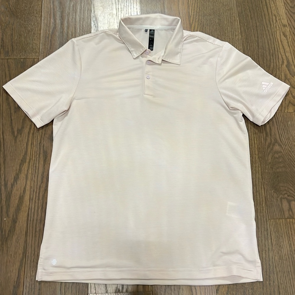 adidas Men's Light Pink Polo Shirt